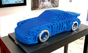 Estatua de coche de Arte de Metal abstracto moderno, exposición de galería, escultura de diseño de interiores - Product Image 2