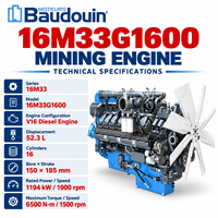 Moteur diesel WEICHAI Baudouin série 16M33 V16 16M33G1600 Turbo Common Rail pour camion minier Belaz SANY XCMG