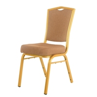 Chaise de banquet en tissu rouge sur mesure, support OEM direct usine, structure en acier robuste, empilable, pour hôtels et événements