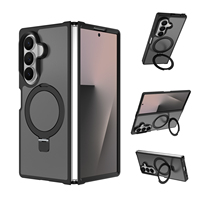Groothandel Magnetische Ringstandaard Telefoonhoesje Stootbestendige Beschermhoes Draadloos Opladen Compatibel voor Samsung Galaxy Z Fold 8