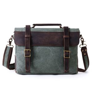 Sac de messager Vintage pour hommes de haute qualité Simple mode innovante avec longue sangle en cuir <span class=keywords><strong>toile</strong></span> épaule produit de haute qualité - Product Image 3