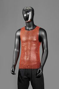 King Mcgreen Star Rhinestone Tank Tops Hombres Sexy Tops O Cuello Camisa sin mangas Fishnet <span class=keywords><strong>Chaleco</strong></span> transparente Malla brillante Ropa de fiesta - Product Image 3