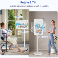 Televisor Portátil LCD de 32 Pulgadas FHD IPS con Pantalla Táctil, Mini Smart TV con Sistema Android 12, Wifi, RJ45, USB, NFC, Soporte, Gabinete Blanco, Retroiluminación LED