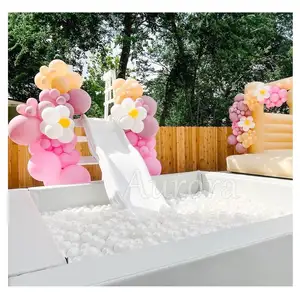 Plastic Glijbaan Foam Ball Pit Party Verhuur Uitrusting Ballpit Kids Peuter Grote Witte Ballenbak Soft Play Ball Pool