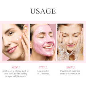 LAIKOU-<span class=keywords><strong>Mascarilla</strong></span> de arcilla de Sakura para limpieza <span class=keywords><strong>facial</strong></span> profunda, hidratante, control de aceite, antienvejecimiento, antiarrugas, máscara de barro rosa, piel <span class=keywords><strong>facial</strong></span>, Coche - Product Image 5
