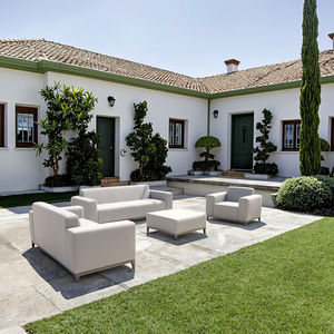 आधुनिक डिजाइन उच्च गुणवत्ता वाले वाटरप्रूफ आउटडोर सोफा सेक्शनल आंगन सेट होटल गार्डन फर्नीचर असबाब सोफा सोफे सोफे सोफे सोफे - Product Image 2