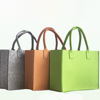 Sac fourre-tout en feutre réutilisable, léger et résistant, avec poignées, pour les courses, la plage et les voyages