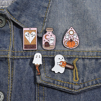 Mignon Citrouille Halloween Tarot Les Amoureux Tronçonneuse Bas Fantôme Broche Métal Émail Épinglette