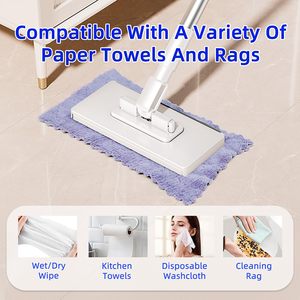 Mopa de Limpieza de Pisos con Sujeción Automática, Paños Reemplazables, Toallas de Repuesto, Paño Húmedo, Limpiador de Ventanas, Mopa Plana Desechable - Product Image 2
