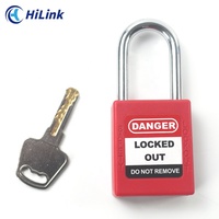 Cadenas HiLink durable de haute qualité, multicolore, avec anse en acier/nylon de 38 mm, certifié CE, en ABS, avec déverrouillage par clé