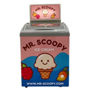 Commercial Deep Glass Top Chest <strong>Freezer</strong> | Manual Defrost <strong>Ice</strong> <strong>Cream</strong> Display Showcase with Moving Wheels - Product Image 1