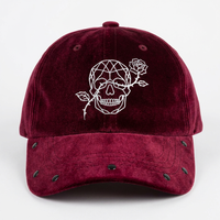 Casquettes de baseball vintage sportives DarkGoth Velvet FoilSilver Goth, couleur unie, unisexe, ajustables, pour adultes, chapeaux d'été, OEM personnalisés