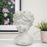 Lianda Garden Classic-Statue de tête de dame élégante comprend une jardinière de Pot de fleur élégante en Carton suspendu Décoration de la maison à la mode