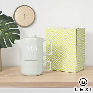 Set Moderno Minimalista di Teiera in Ceramica con Infusore in Acciaio Inox <span class=keywords><strong>e</strong></span> <span class=keywords><strong>Tazza</strong></span> per Infusione di Tè Sfuso, Uso Domestico <span class=keywords><strong>e</strong></span> Ufficio, Idea <span class=keywords><strong>Regalo</strong></span> - Product Image 2