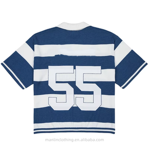 Maillot de football personnalisé haut de gamme à manches courtes, col en V, tricoté, style rétro décontracté, Coupe du Monde 2026 - Product Image 2