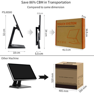 PSJ8500カスタマイズ折りたたみ式アルミ9mmスリム156レジ窓システム<span class=keywords><strong>Pos</strong></span>マシンタッチスクリーンレストラン - Product Image 5