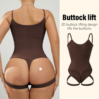 Body String Sexy Femme avec Soutien-Gorge Remonte-Fesses, Corset à Agrafes, Bodys Sculptants Creux pour un Ventre Plat