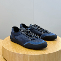 Chaussures de marche rétro pour hommes en cuir véritable de haute qualité, légères, avec empeigne en maille, lacets élastiques et semelle en caoutchouc antidérapante