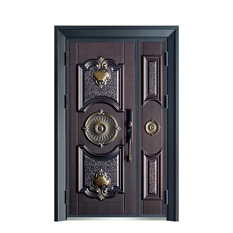 Хорошее качество стиль безопасности двери из нержавеющей стали двери безопасности современные оцинкованные стальные металлические модели передние двери для домов