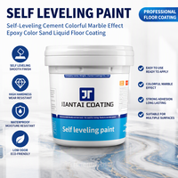 Ciment auto-nivelant à effet marbre coloré, revêtement de sol liquide en sable coloré époxy, fournisseur pour usage industriel