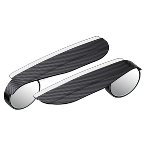 Specchietto Laterale in Fibra di Carbonio PVC, Accessori Esterni per Auto, Piccolo Specchio Rotondo per Angolo Cieco, Deflettori Antipioggia e Antivento, Visiere per Finestrini - Product Image 6