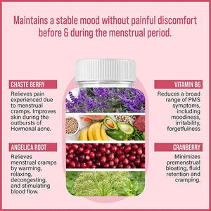 485 Gummies Cranberry Gummies PMS vitamin menstruasi keseimbangan Gummies PMS Cramp <span class=keywords><strong>Relief</strong></span> mengurangi ayunan Hormonal - Product Image 4