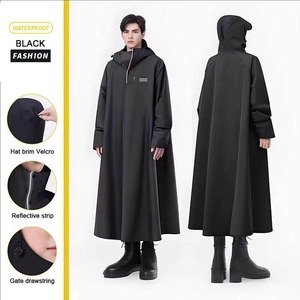 Imperméable long en tissu Oxford tendance <span class=keywords><strong>pour</strong></span> homme et femme, imperméable à capuche <span class=keywords><strong>pour</strong></span> les voyages, la randonnée, la pêche - Product Image 3