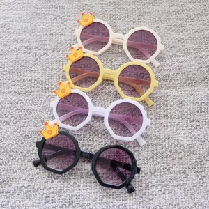 Wholesale Cute Flower Small Crown Kids Sunglasses For Dancing Party And Birthday Party Children Sunglasses 2022 For Kids