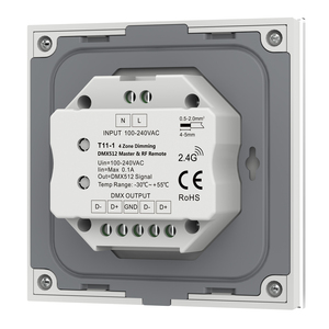 SKYDANCE T11-1 4 Khu 100-240VAC RF2.4G Điều Khiển Từ Xa + DMX512 Master Cảm Ứng Bảng Điều Khiển DMX Điều Khiển - Product Image 3
