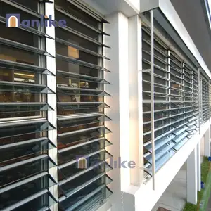 Anlike Modern Vertical Jalousie Fixed Plantation Aluminum Blade Bedroom Interior Glass Louver Windows