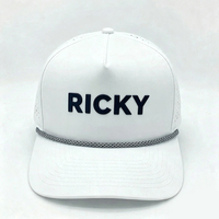 Casquette de sport à séchage rapide pour le golf, personnalisable, imperméable, en maille respirante, perforée au laser, pour activités de plein air, style trucker