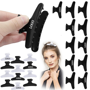Logo personnalisé <span class=keywords><strong>de</strong></span> haute qualité noir WhiteBeauty coiffure pince <span class=keywords><strong>de</strong></span> barbier <span class=keywords><strong>moins</strong></span> <span class=keywords><strong>cher</strong></span> en plastique pinces papillon pour la <span class=keywords><strong>coupe</strong></span> <span class=keywords><strong>de</strong></span> <span class=keywords><strong>cheveux</strong></span> - Product Image 1