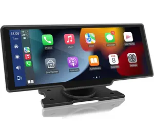 Full Touch 10,26 Zoll Android Auto Radio Dash Cam Auto tragbar drahtlos Apple Carplay GPS Navigation1080p Dual Lens Dashcam