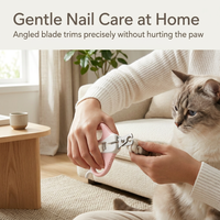 Coupe-ongles portable pour chat et chien en acier inoxydable avec protection de sécurité, poignée ergonomique à prise souple, tondeuse à ongles pour animaux de compagnie