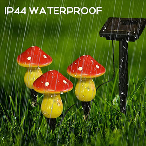 새로운 제품 야외 태양 통로 조명 <span class=keywords><strong>3</strong></span> 헤드 버섯 모양의 태양 지상 플러그 Led 램프 정원 통로 산책로 - Product Image 4