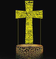 Lampes 3D Illusion Personnalisées Créatives Anime Religion Jésus Styles Chrétiens