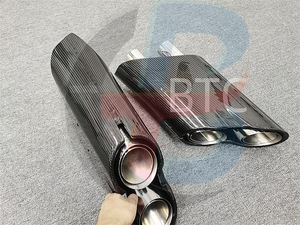 Embouts d'échappement en carbone <span class=keywords><strong>sec</strong></span> pour <span class=keywords><strong>Mercedes</strong></span> Benz Classe G W463 W464 G63 G500 G350 Upgrades B900 Rocket Type Muffler Pipe Exhaust Tip - Product Image 6