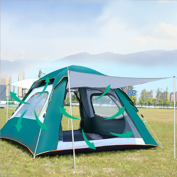 Hohe Qualität Automatische Instant Camping Zelt Außen Schnell Open Wasserdicht Familie 4 Saison Für Wandern