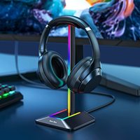 Nouveau Bee Z9 support de gaming Led Rgb en alliage d'aluminium, support de casque d'écoute