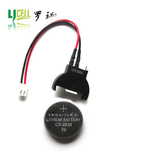 CR2032 Battery Holder Easy Insert With Cable Attached
