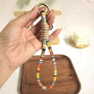 Cordón para Llaves Tejido a Mano, Estilo Bohemio Étnico, Colorido, con Anillo de Latón para Llaves y Bolsos, Hecho en China, para Todas las Estaciones - Product Image 1