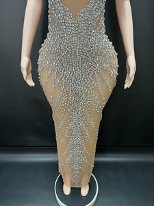 Novance Y4303 Fabrikanten voor op maat gemaakte luxe jurken met diamanten glitter, lange gala jurken, elegante avondjurken - Product Image 3