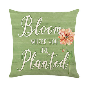 ปลอกหมอนอิงตกแต่งบ้านลายตัวอักษรสีเขียววินเทจสำหรับห้องนอนห้องนั่งเล่นเบาะรองนั่งพร้อม45x45cm ซิป - Product Image 3