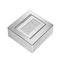 Fupai Ultra-mince Double porte Surface Box prise de sol en acier inoxydable monté en surface réseau caché prise de courant prises prises