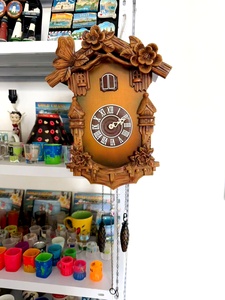 Đức nóng bán phổ biến tùy chỉnh chấp nhận được nhựa thủ công cổ điển con lắc cúc cu Đồng hồ treo tường với chim âm thanh - Product Image 6