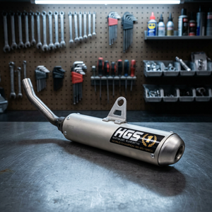 HGS silenziatore acciaio grigio tappo terminale per TM MX 125 FI 22-25 accessori moto - Product Image 2