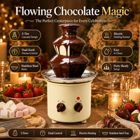 Fontaine à chocolat double tour à fusion rapide et conception anti-colmatage pour banquets et célébrations