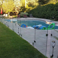 Spigots de piscine en verre noirs Duplex 2205, spigots en acier inoxydable réglables pour balcon et terrasse de piscine