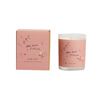 Boîte à bougies en papier cartonné 350 g/m² avec impression CMJN personnalisée, gaufrage et revêtement UV, boîtes à fentes recyclables (4x4x4)