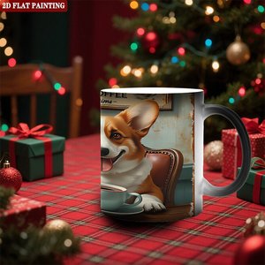 <b>Ceramic</b> <b>Mug</b> 11oz Heat Sensitive Color Changing Frosted Black Coffee Cup Gift - Product Image 2